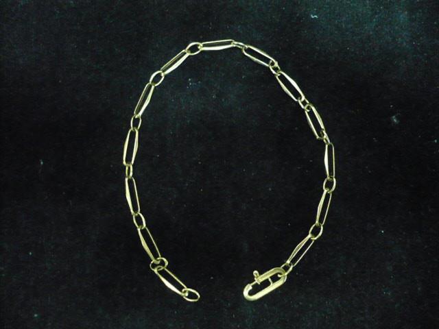 14 krt. closed forever armband lengte 20 cm breed 3 mm 3.6gr, Sieraden, Tassen en Uiterlijk, Armbanden, Gebruikt, Goud, Goud, Ophalen of Verzenden