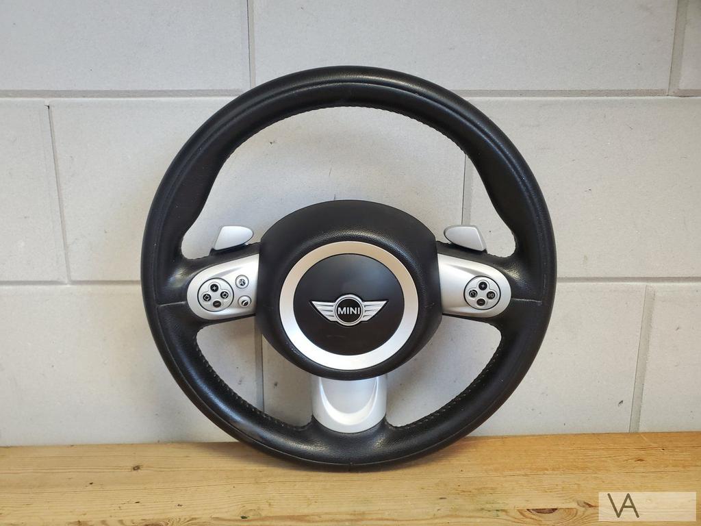 Mini R56 06 -12 3 spaak sport stuur + airbag flippers cruise, Ophalen of Verzenden, Gebruikt, Mini