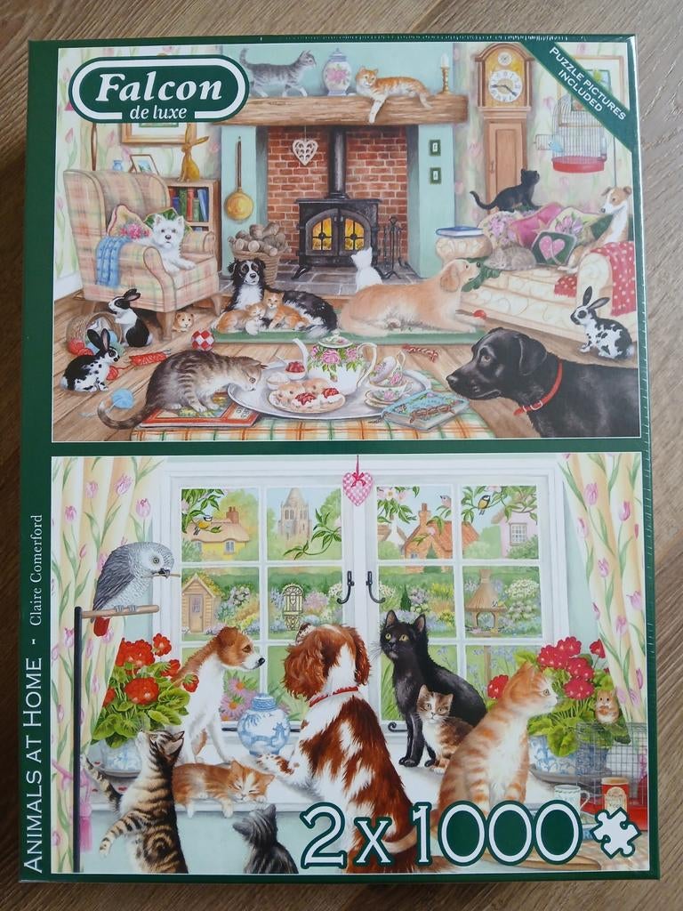 Falcon puzzels 2x 1000 stukjes nieuw in plastic, Ophalen of Verzenden, 500 t/m 1500 stukjes, Nieuw, Legpuzzel