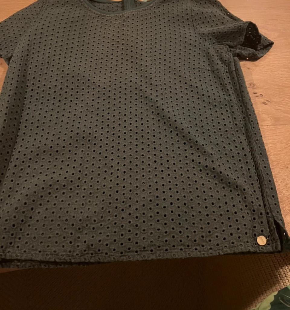 Groene POM Amsterdam Shirt met Patroon - Maat M, Maat 38/40 (M), Ophalen of Verzenden, Zo goed als nieuw, Korte mouw