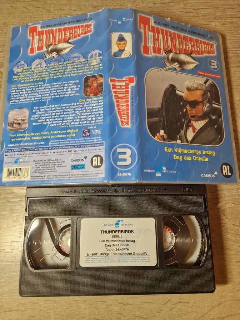 Thunderbirds Deel 3 VHS - Actie en Avontuur!, Alle leeftijden, Ophalen of Verzenden, Zo goed als nieuw, Actie en Avontuur