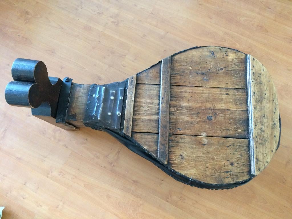 Antieke Blaasbalg Salontafel - Uniek en Historisch Stuk, Ophalen, Gebruikt, 100 tot 150 cm, 50 tot 75 cm