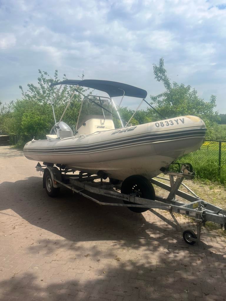Mooie zodiac open pro 530, Watersport en Boten, Ophalen of Verzenden, Zo goed als nieuw, Minder dan 10 pk, Tot 6 meter