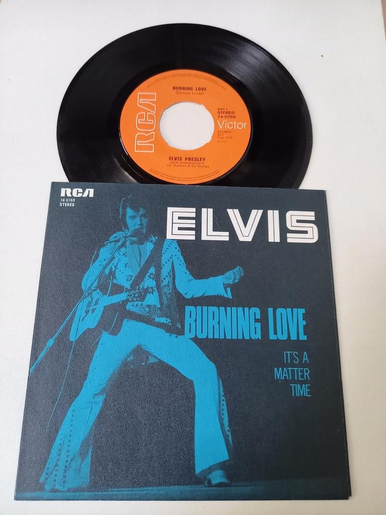 Elvis Presley - Burning Love 7" Single, 7 inch, Single, Ophalen of Verzenden, Zo goed als nieuw