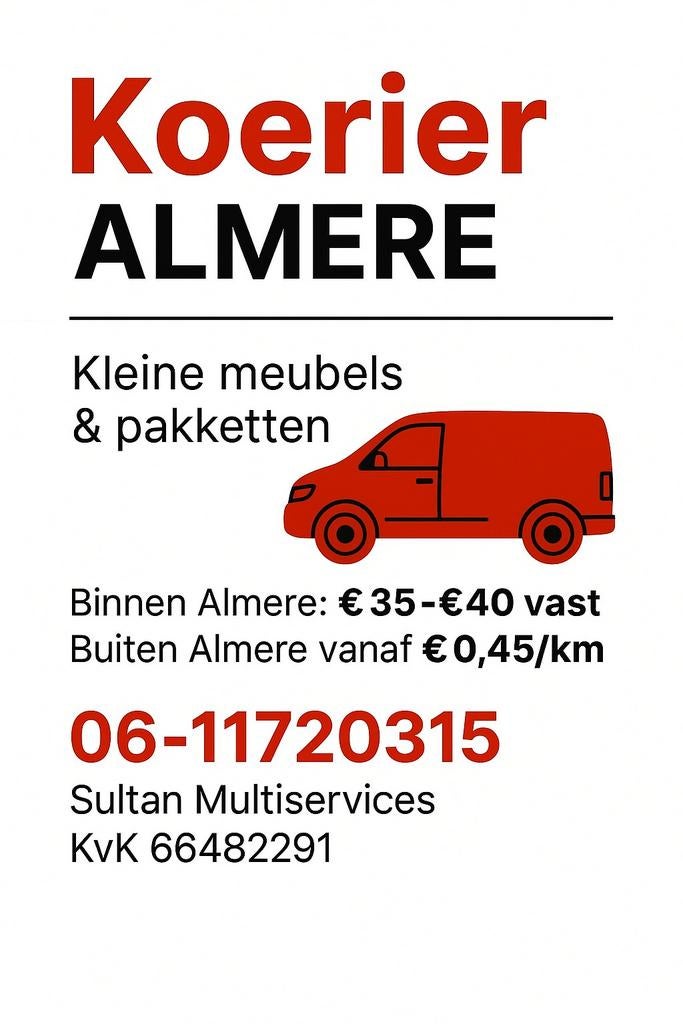 Koerier beschikbaar Kleine meubels / IKEA / Pakketten