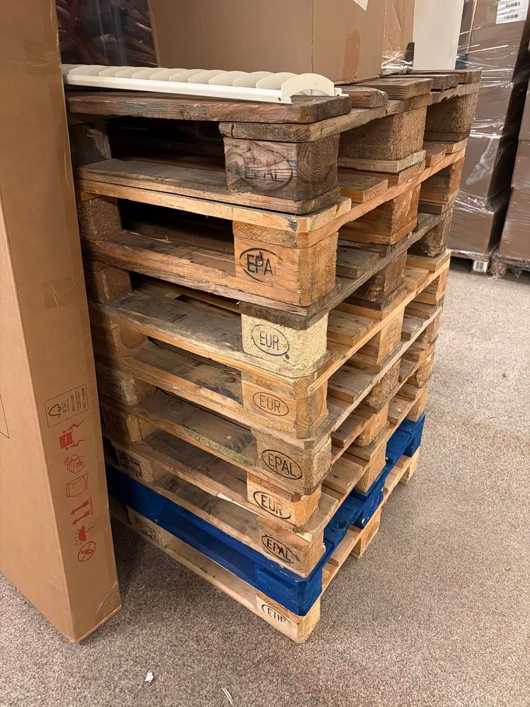 9 Euro pallets ophalen in harlingen - €45, Doe-het-zelf en Verbouw, Hout en Planken, Ophalen of Verzenden