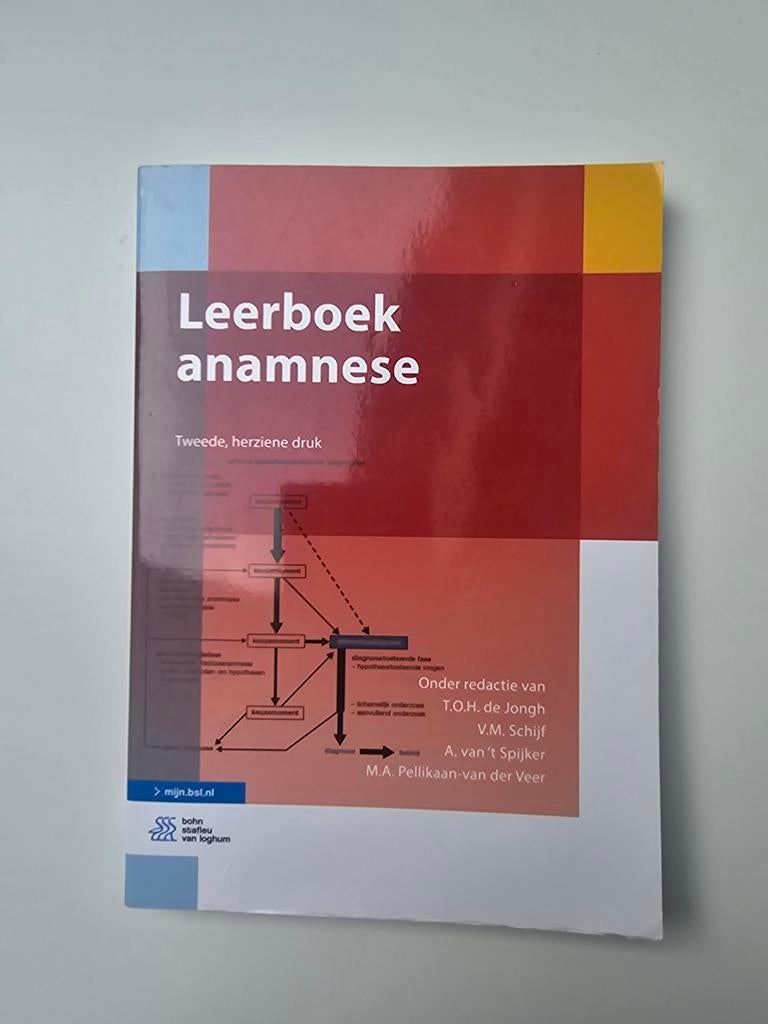 Leerboek Anamnese - Tweede, herziene druk, Boeken, Zo goed als nieuw, T.O.H. de Jongh, Alpha, HBO