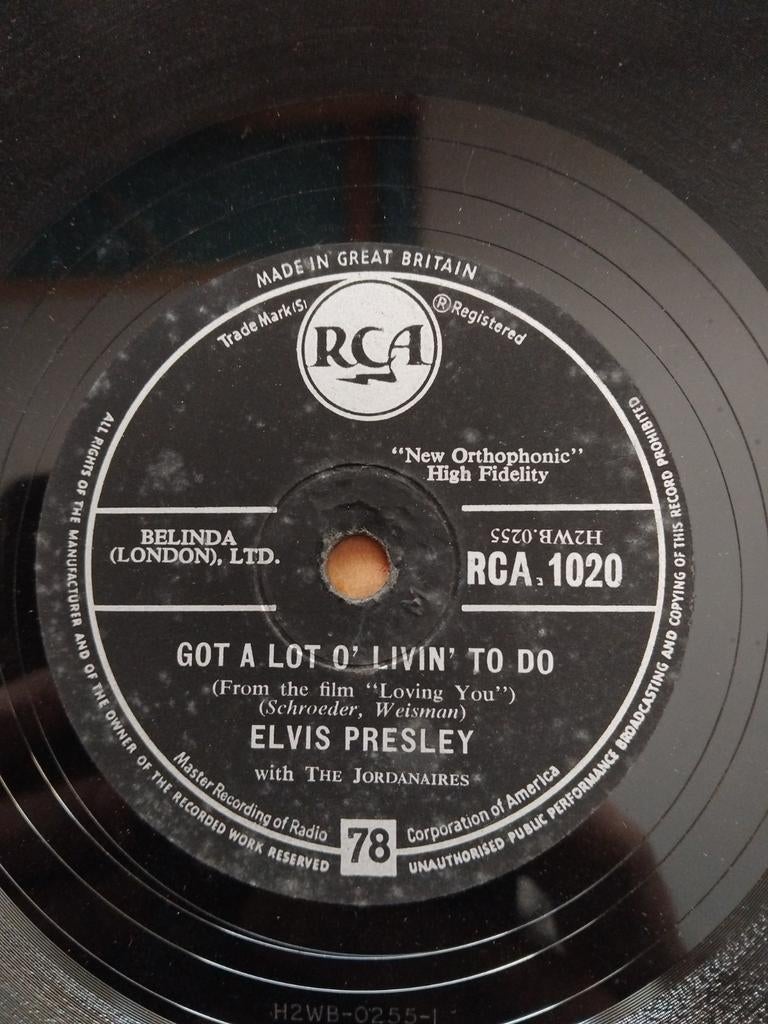 Elvis Presley - Got a lot o' livin' to do 78RPM, Ophalen of Verzenden, Gebruikt, 10 inch