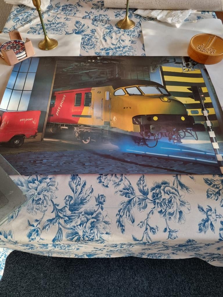 Vintage PTT posttrein poster (2), Ophalen of Verzenden