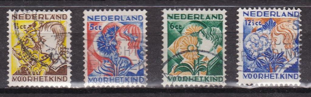 Nederland NVPH nr. 248-251 Gestempeld, Ophalen of Verzenden, T/m 1940, Gestempeld