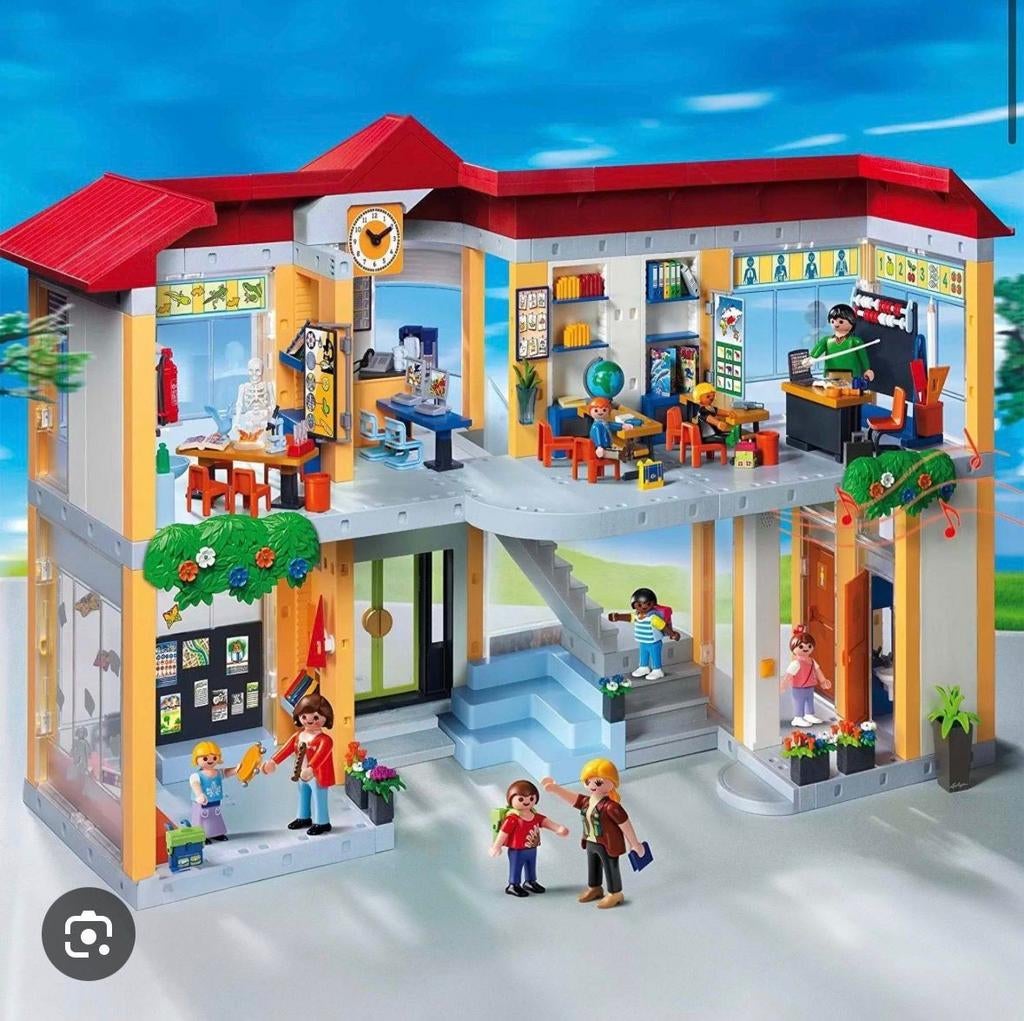 Playmobil school en gymzaal, Kinderen en Baby's, Speelgoed | Playmobil, Ophalen of Verzenden, Zo goed als nieuw, Complete set