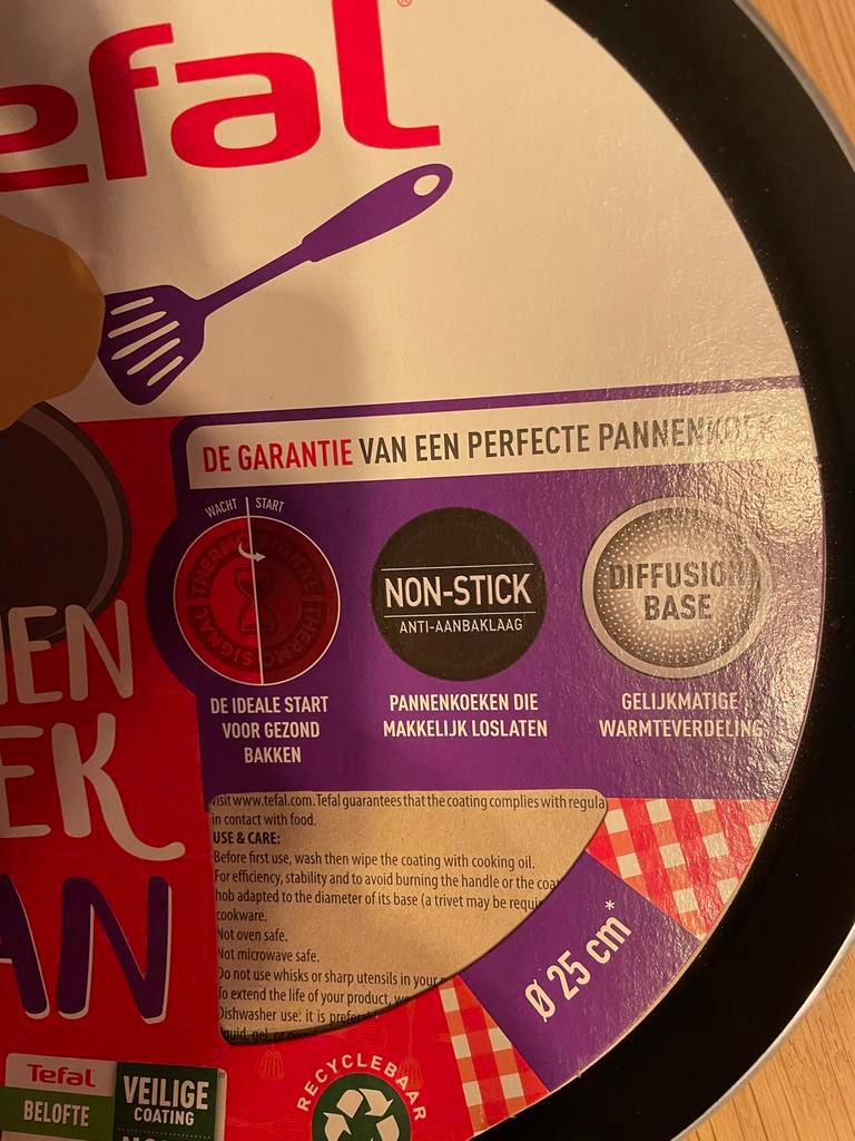 Nieuwe Tefal pannenkoekenpan - niet geschikt voor inductie, Ophalen of Verzenden, Nieuw, Aluminium, Koekenpan of Braadpan