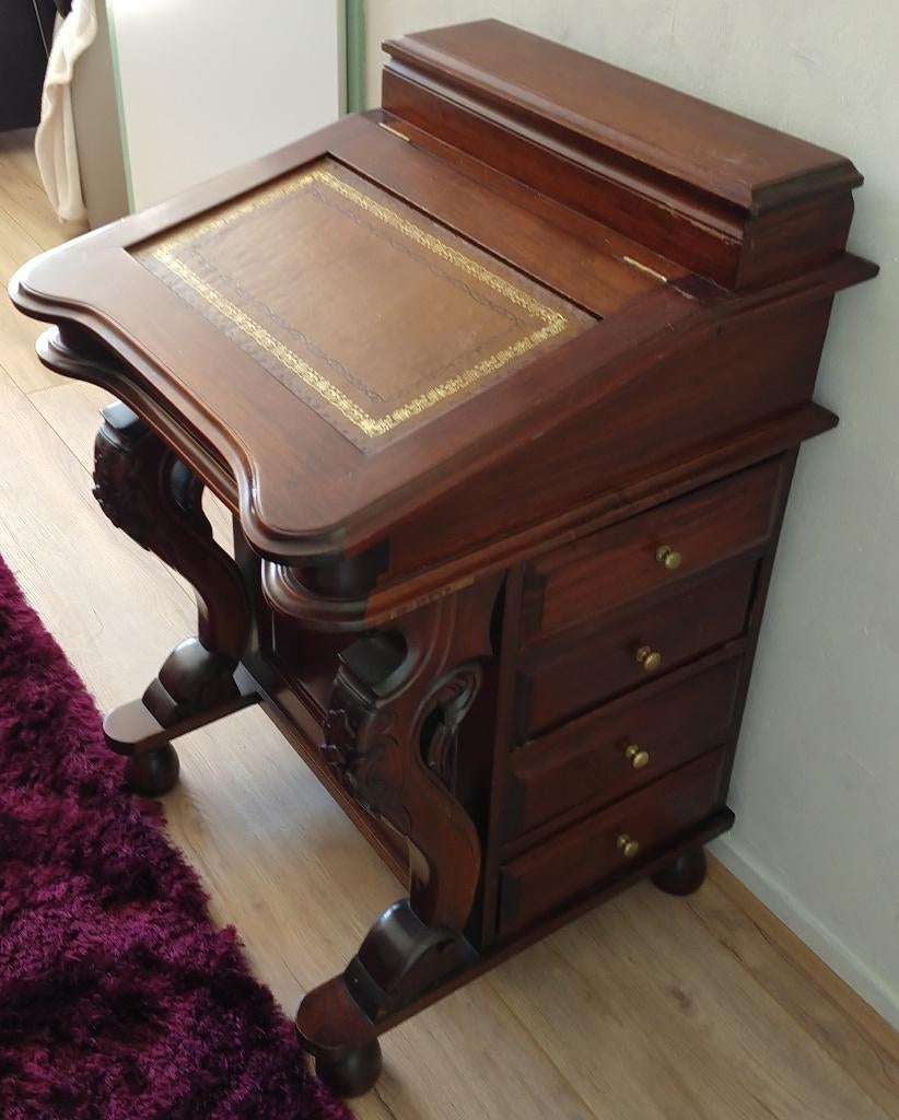 antieke davenport klep secretaire, volgnr 19, Ophalen, Gebruikt, Engels