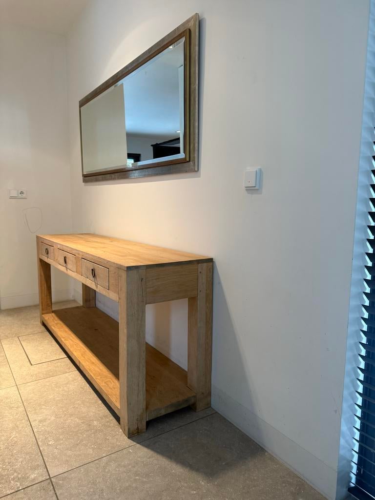 Houten console tafel (spiegel ook te koop), Huis en Inrichting, Ophalen