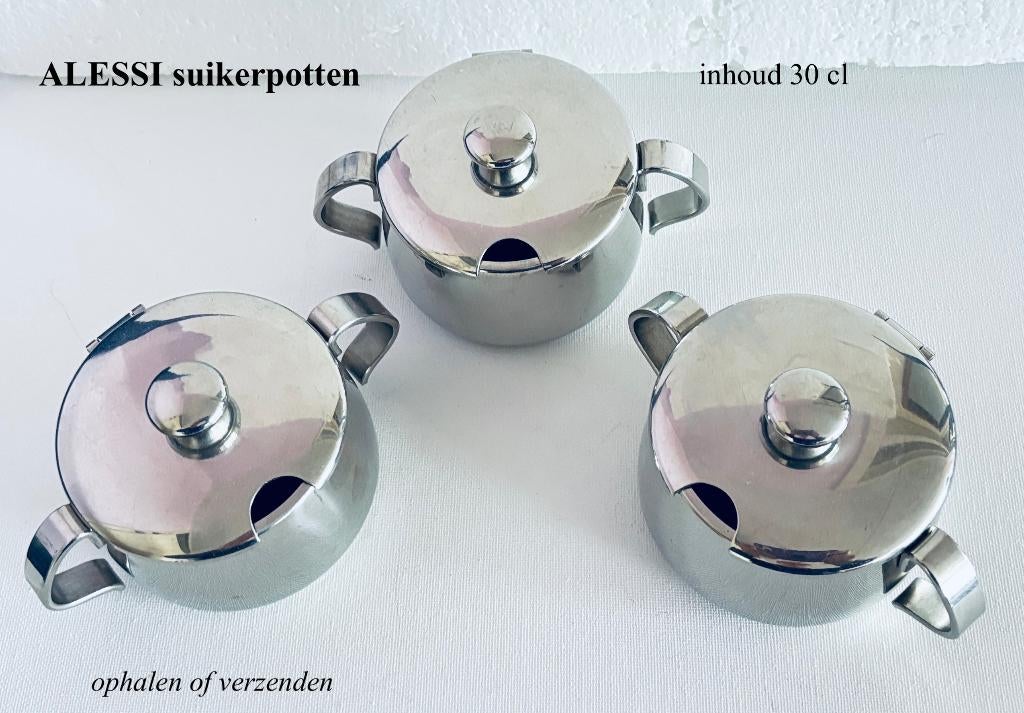 3x ALESSI Dani Suikerpot € 37,50 samen Italian design, Ophalen
