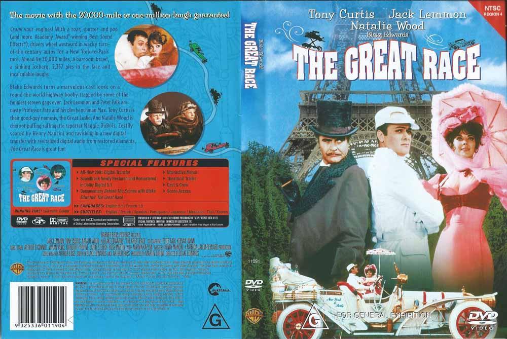 The Great Race 1965 DVD met Tony Curtis, Jack Lemmon, 1960 tot 1980, Alle leeftijden, Ophalen of Verzenden, Zo goed als nieuw