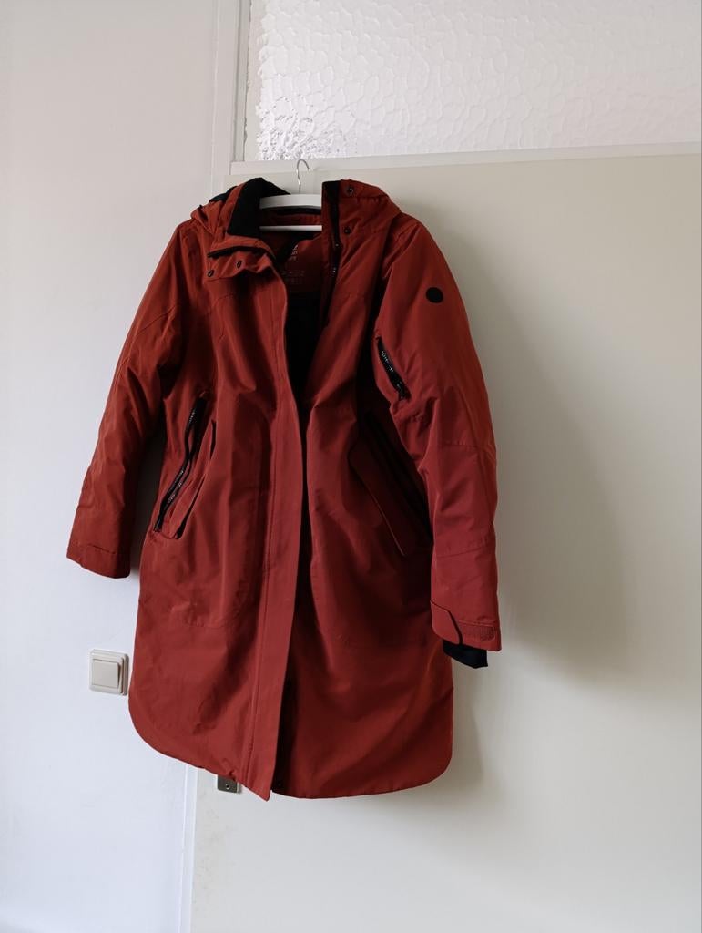 ANWB Winterjas Dames Maat L - Rood/Oranje, Kleding | Dames, Jassen | Winter, Maat 42/44 (L), Oranje, Ophalen of Verzenden, Zo goed als nieuw