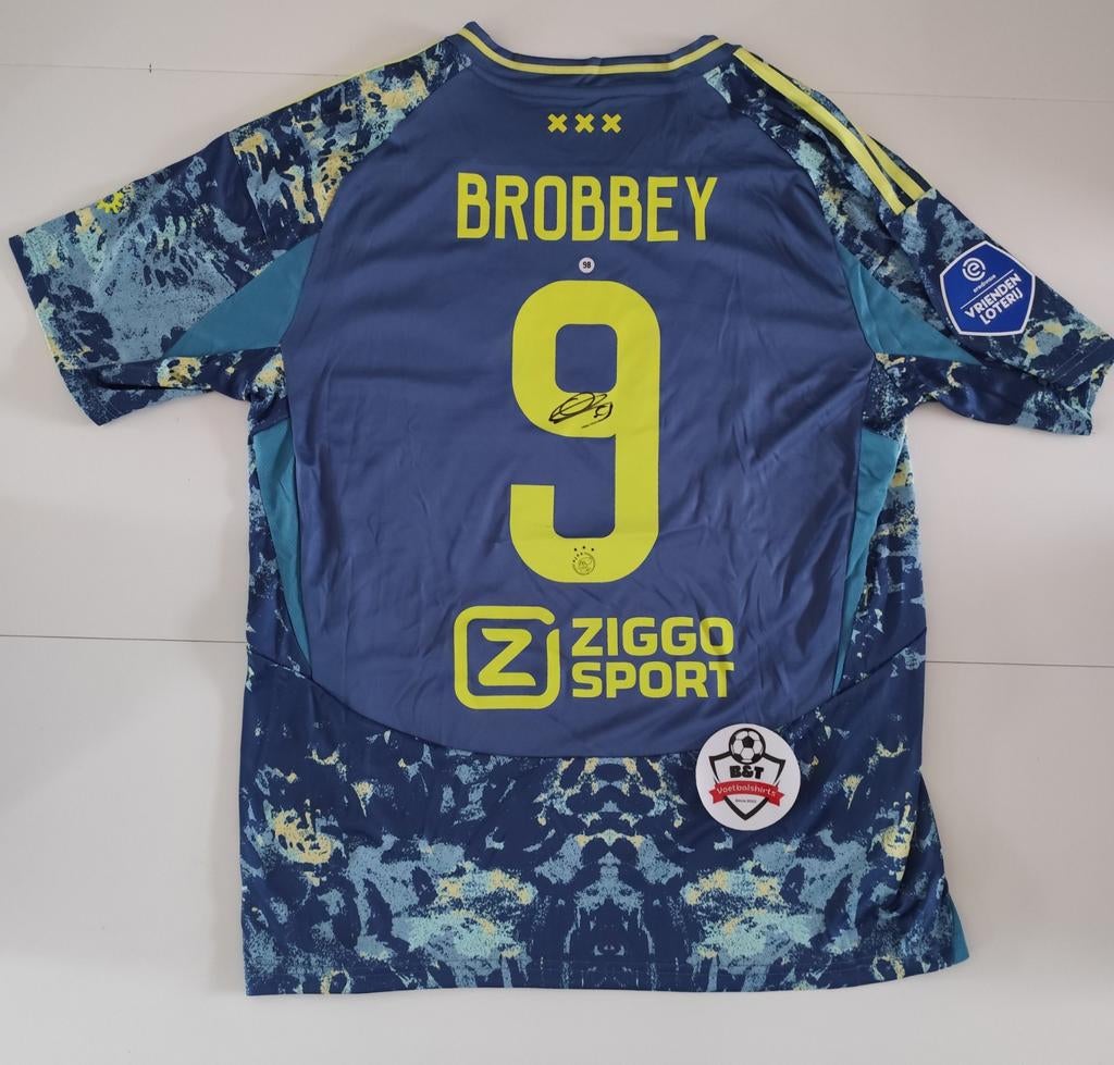 Gesigneerd Ajax Shirt Brobbey #9, Sport en Fitness, Voetbal, Shirt, Verzenden, ., Maat L