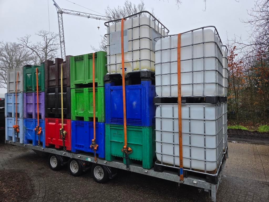 Ibc houtbox opslag haardhout watertank regenton palletbox, Minder dan 3 m³, Ophalen