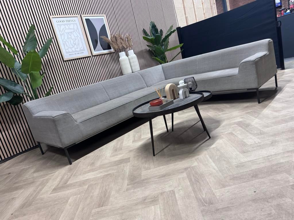 Bert Plantagie Design Hoekbank Ryke - Grijs - 297 x 230, 250 tot 300 cm, -, -, Hoekbank