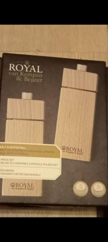 Royal Kempen en begeer peper en zout molen, Royal, Zo goed als nieuw, Royal, Ophalen of Verzenden