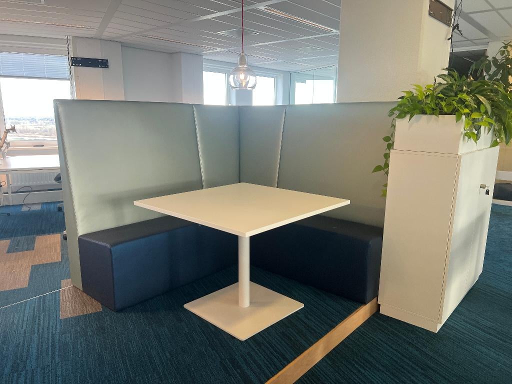 SET Leren wachtkamerbank / eetbank met eetafel , 2 sets, Huis en Inrichting, Gebruikt, Minder dan 75 cm, 150 tot 200 cm, Hoekbank