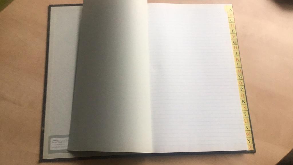 Cahier - schift met alfabet - gebonden, Ophalen of Verzenden, Zo goed als nieuw, A4