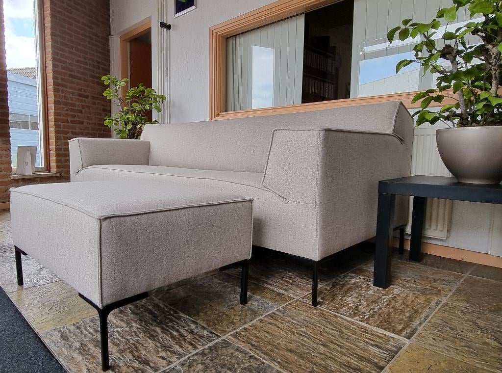 Bloq bank + hocker Design on Stock refurbished / Kvadrat, Verzenden, Nieuw, 75 tot 100 cm, Rechte bank