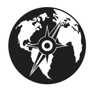 Camper caravan auto sticker wereldbol met kompas, Caravans en Kamperen, The River House, Info@theriverhouse.nl, Nieuw, Ophalen of Verzenden