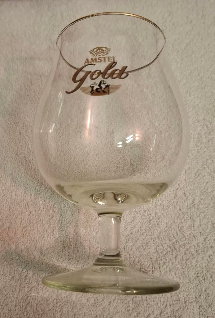 Amstel Gold Bierglas, Ophalen of Verzenden, Zo goed als nieuw, Glas of Glazen, Amstel