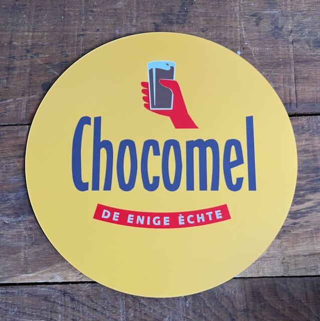 CHOCOMEL   -  reclamebordje, Ophalen of Verzenden, Zo goed als nieuw, Reclamebord