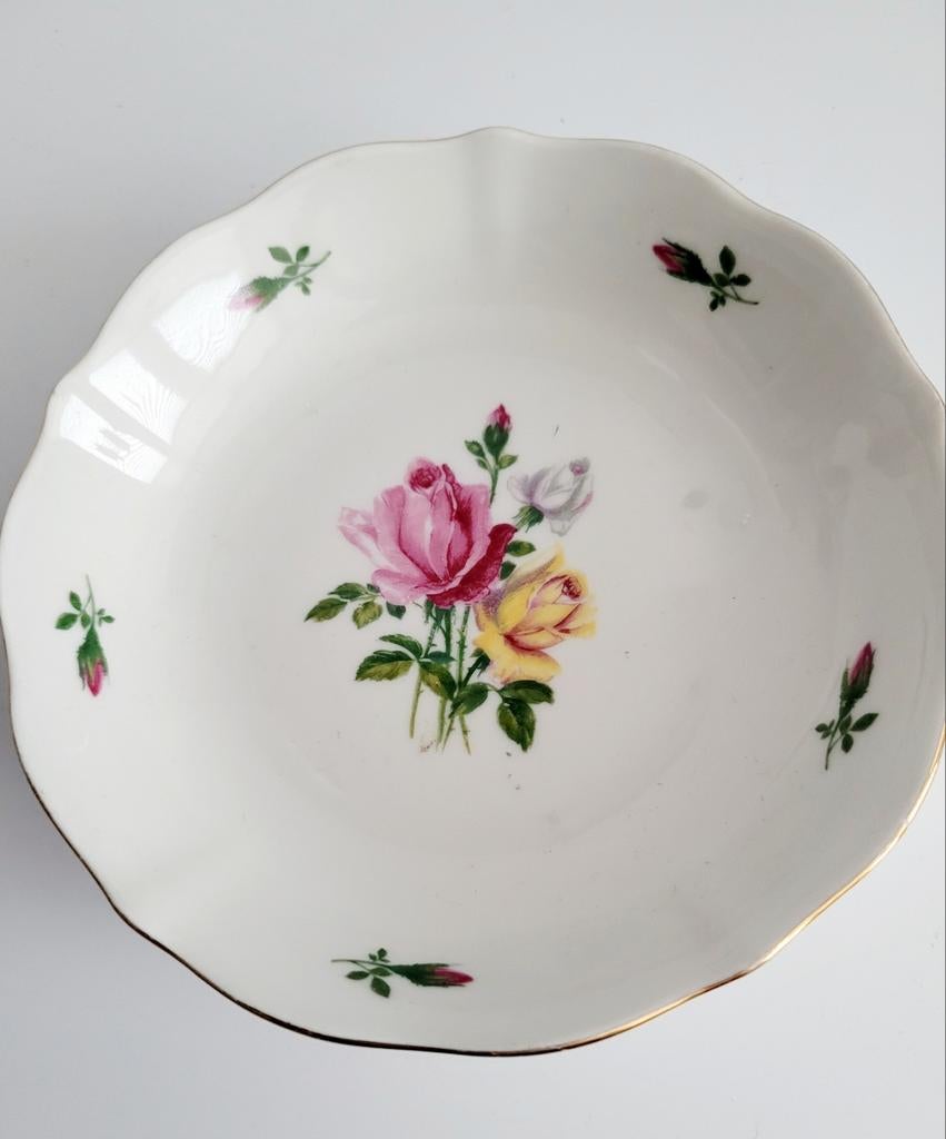 Izgs mooi bloemen schaaltje brocante servies vintage, Ophalen of Verzenden