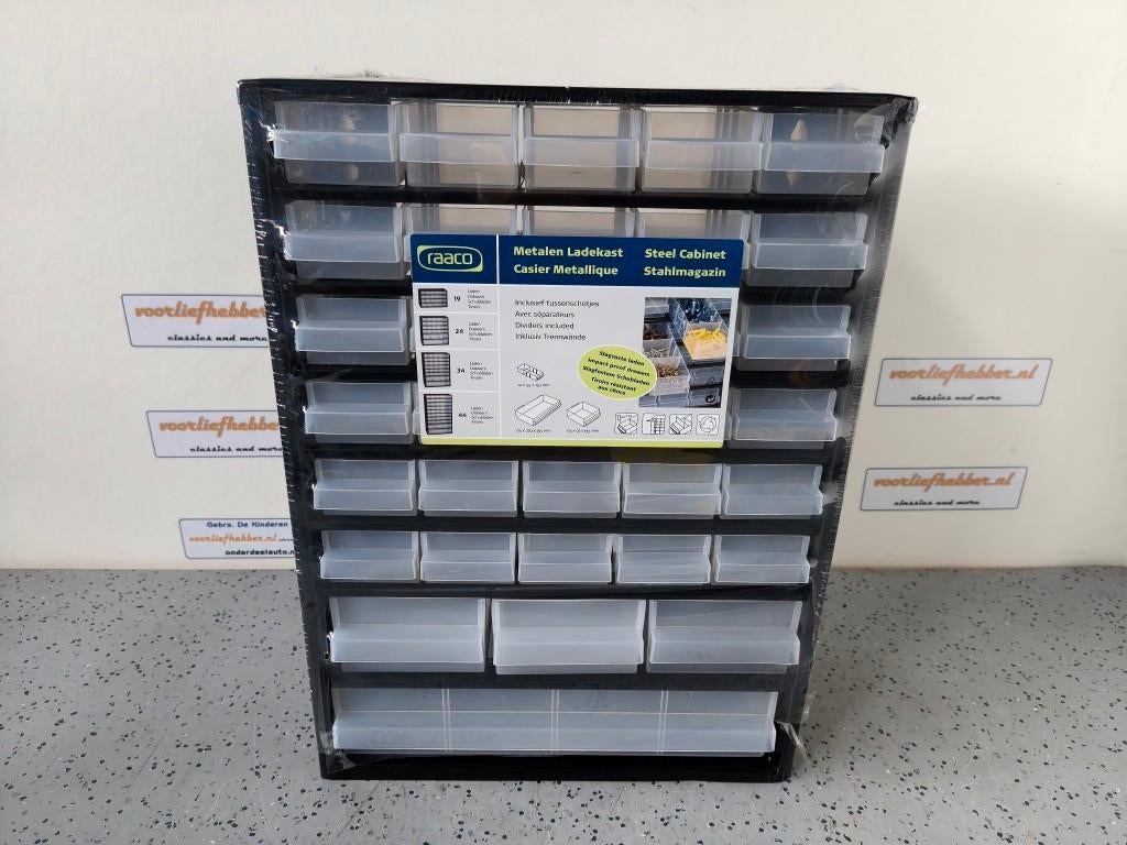 Raaco metalen ladenkast assortimentkast 34 lades, 5 laden of meer, Ophalen of Verzenden, Zo goed als nieuw, Raaco