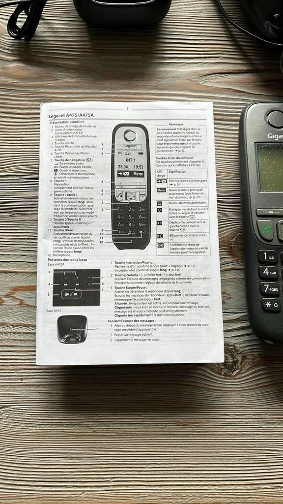 Gigaset A475/A475A draadloze telefoonset, Ophalen of Verzenden, Gebruikt, 3 handsets