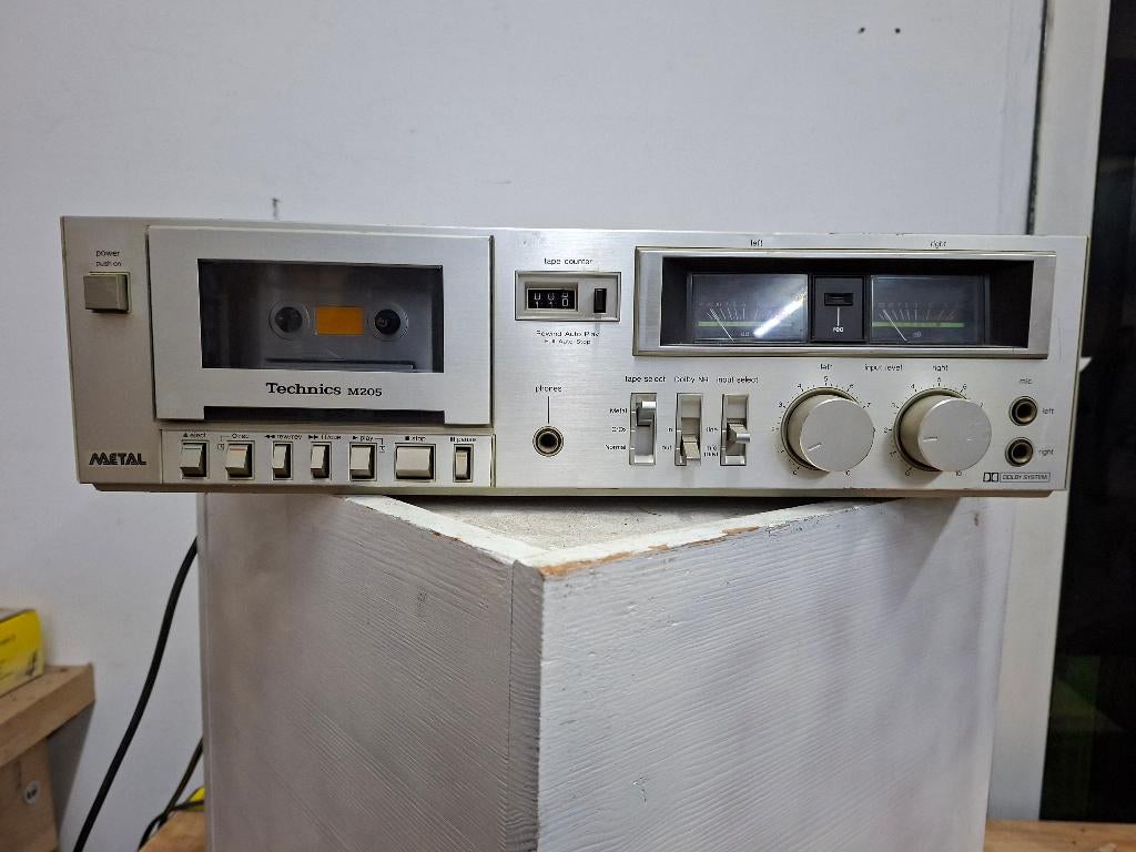 uitstekende cassettedeck technics rs-m205 uit 1980, Ophalen of Verzenden, Overige merken