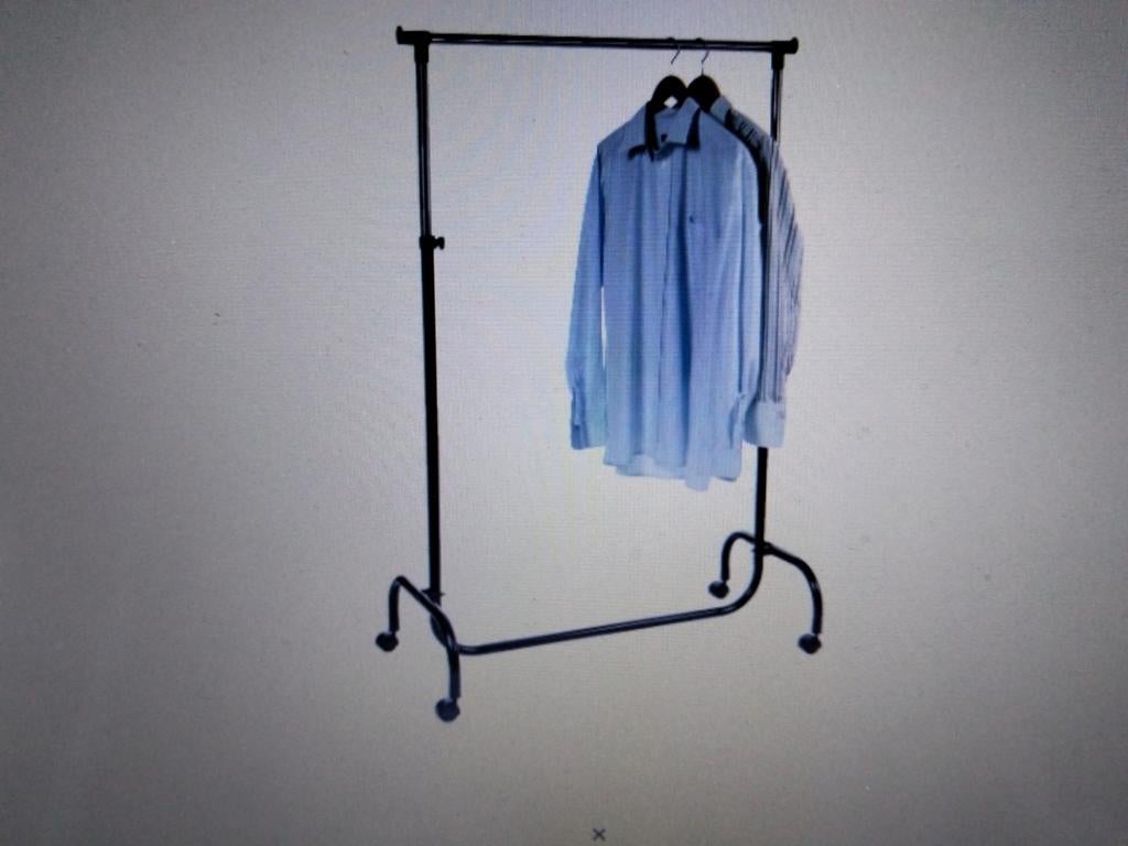 Verrijdbaar kledingrek - Zwart, verstelbaar, Ophalen, Met wielen, Gebruikt