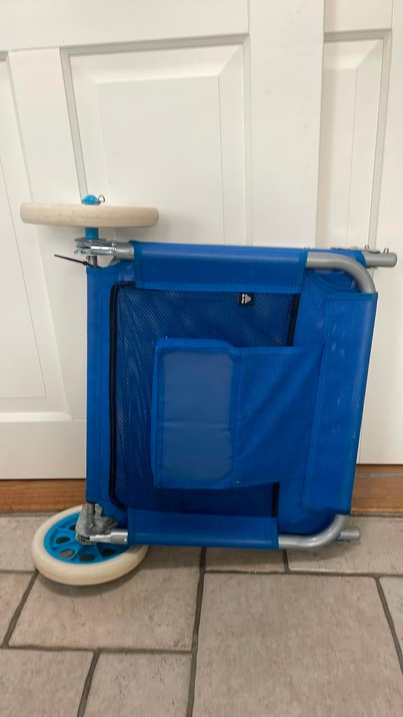 Opvouwbare strandstoel/bed/kar, Caravans en Kamperen, Ophalen of Verzenden, Zo goed als nieuw, Campingmeubel-accessoire