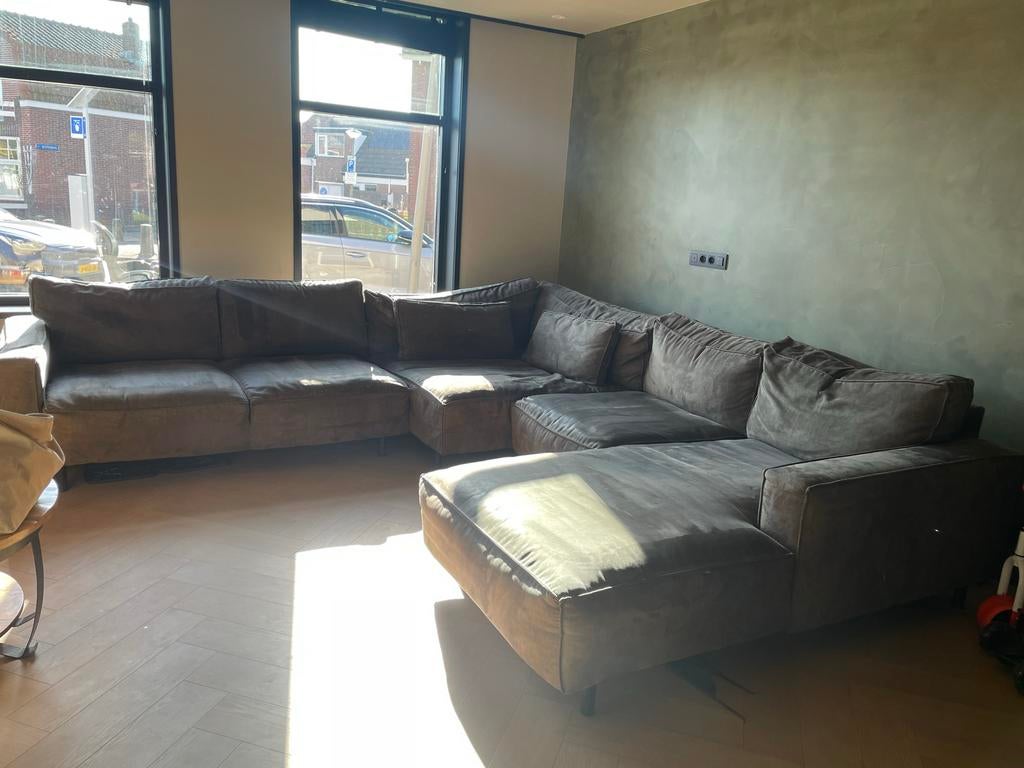 Lounge bank, Huis en Inrichting, Banken | Bankstellen, Ophalen, Gebruikt, Vierpersoons of meer