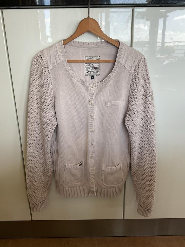 L'Argentina vest 100% katoen beige maat M, Ophalen of Verzenden, Zo goed als nieuw, Maat 38/40 (M), Beige