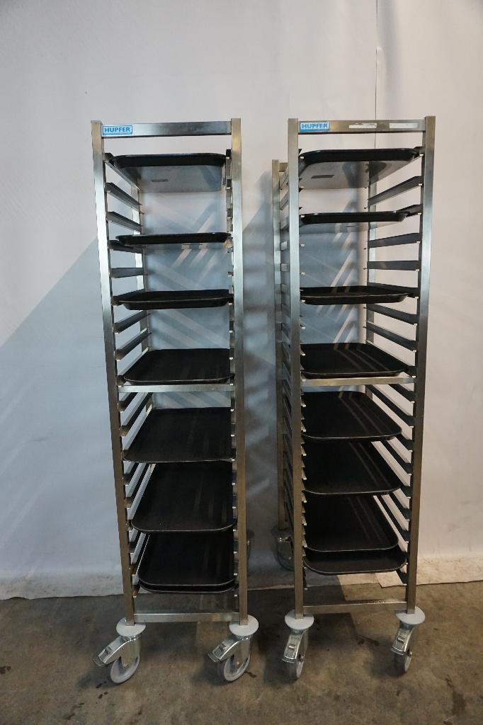 Hupfer regaalwagen dienbladenwagen | 2 stuks met dienbladen, Overige typen, Ophalen, Gebruikt, Overige materialen