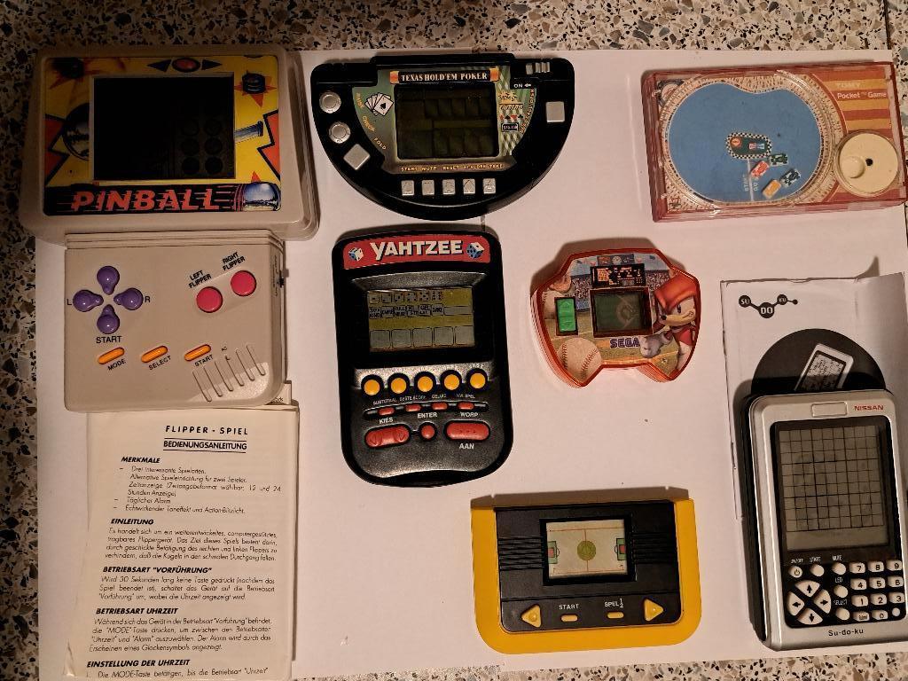 7x Mini spel Flipperkast, Formule 1, Poker, Yahtzee, SuDoKu, Verzamelen, Ophalen of Verzenden, Zo goed als nieuw