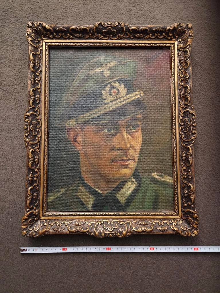 Wehrmacht Soldaten echt schilderij, Ophalen of Verzenden