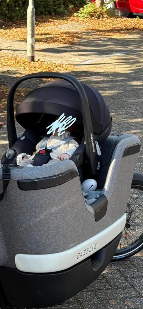 Maxi-Cosi houder voor Gazelle Makki bakfiets, Ophalen, Autogordel, Zo goed als nieuw, 0 t/m 13 kg