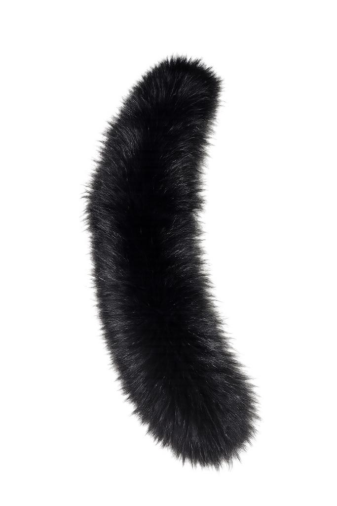 Nieuw Vossenbont Kraag - Zwart, 77x23 cm, Ophalen of Verzenden, Nieuw, Zwart
