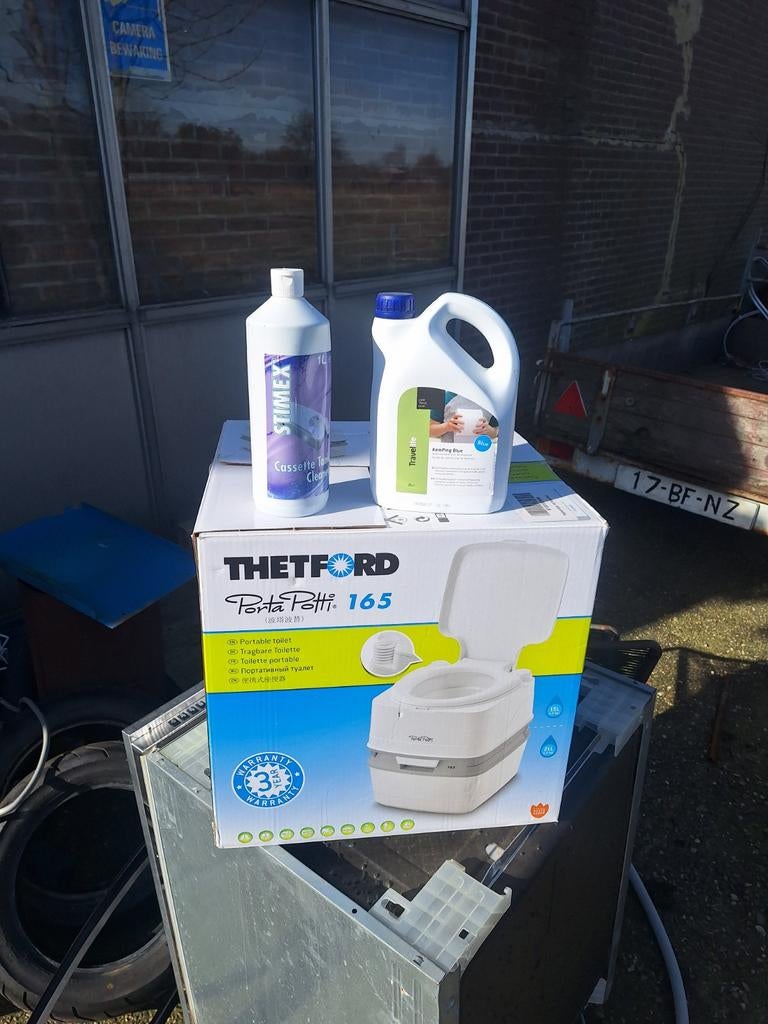 Nieuwe Thetford Porta Potti 165 Chemisch Toilet + Reiniger, Ophalen of Verzenden