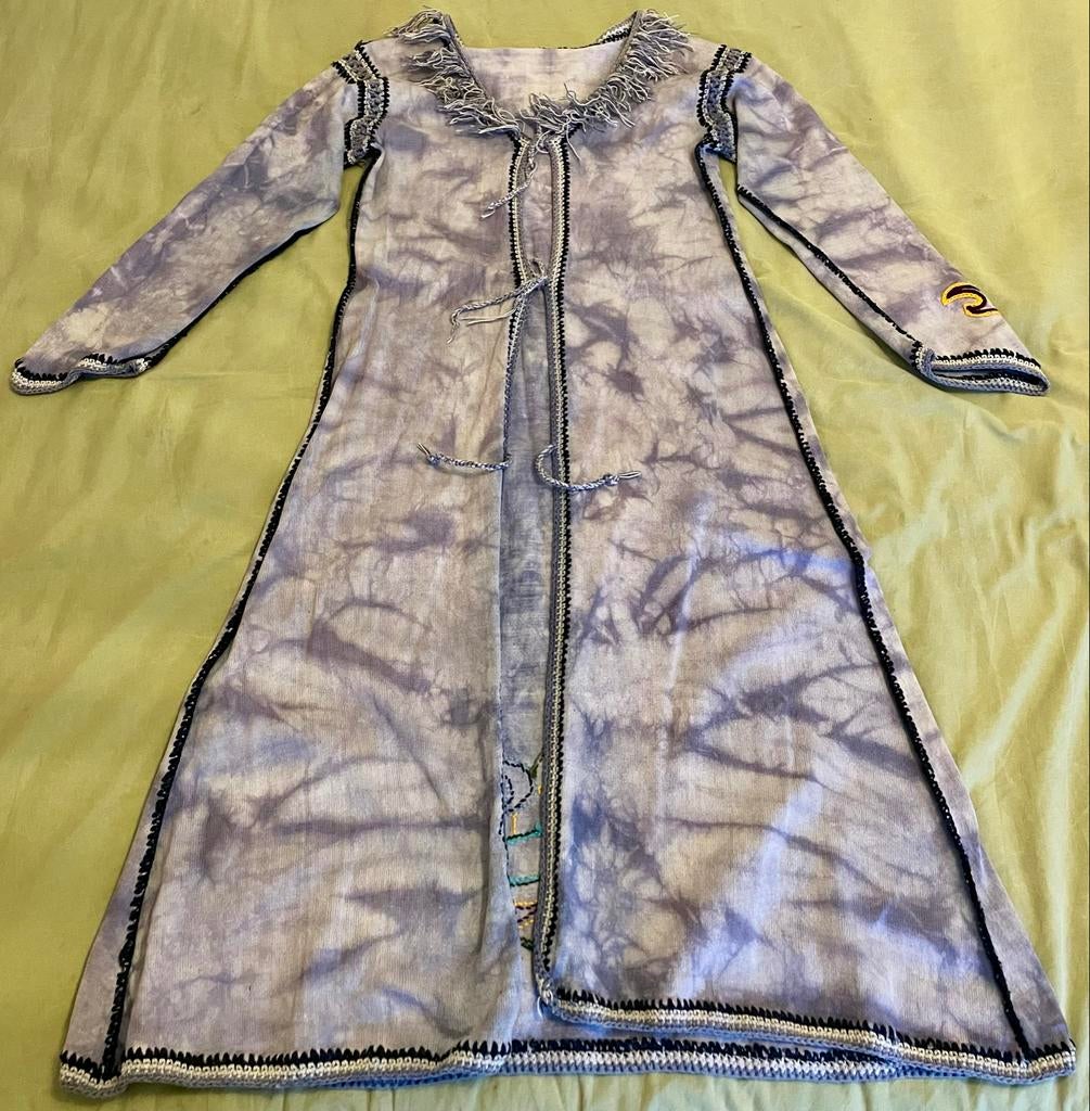 Lang lila vest, hippy-bohemian stijl., Ophalen of Verzenden, Zo goed als nieuw, Maat 38/40 (M), Paars