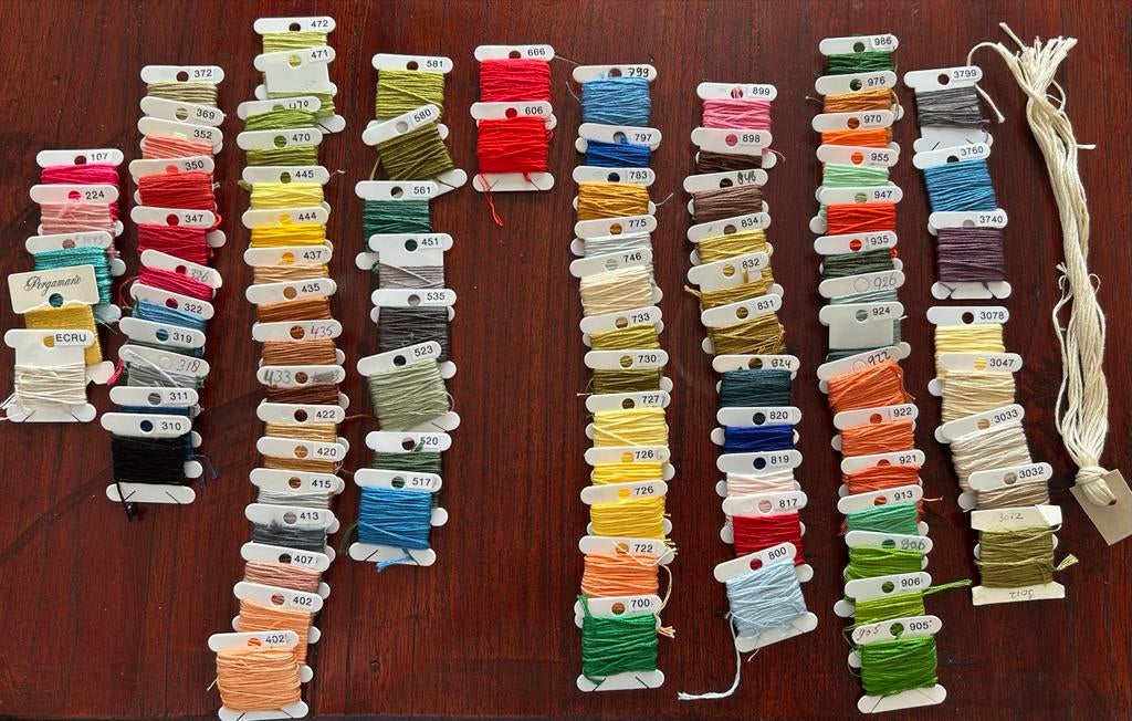 DMC borduurgaren, Ophalen, Gebruikt, Handborduren, Borduurgaren of Zijde