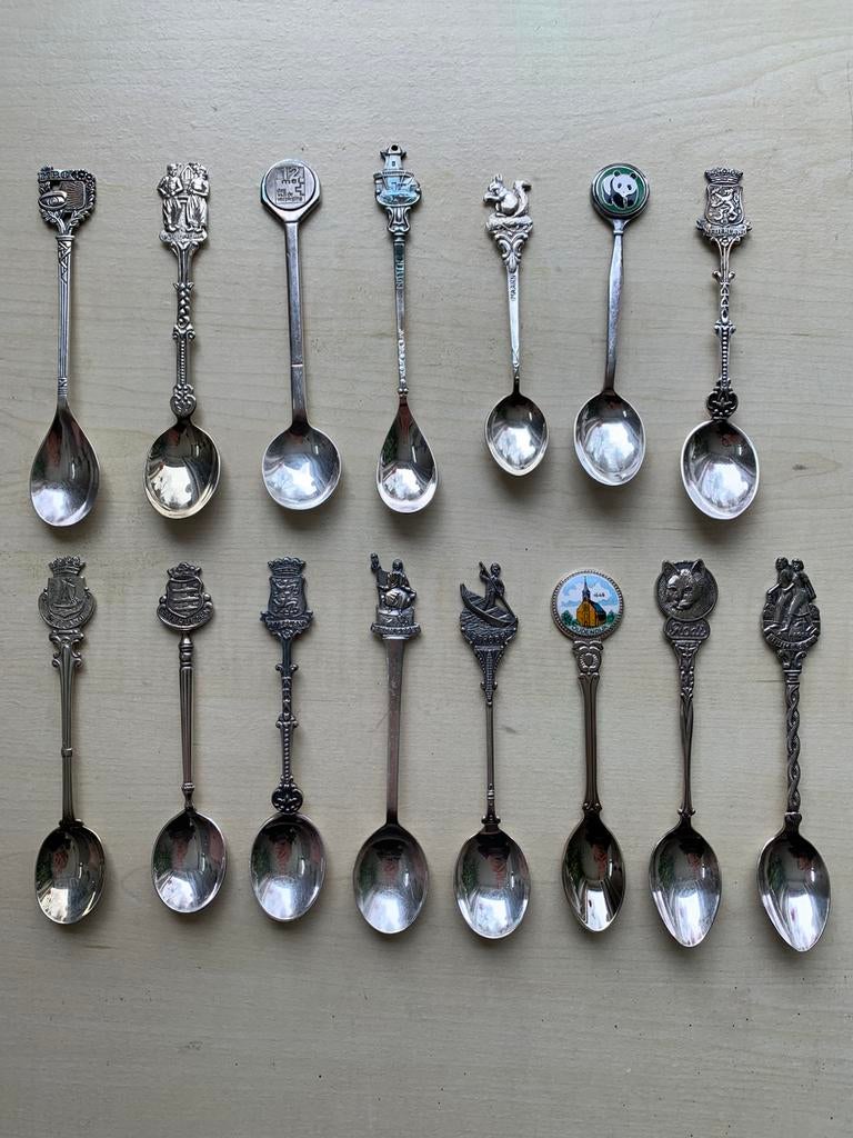 (Verzilverde) lepeltjes Nederland/ Nederlandse plaatsen, Ophalen of Verzenden