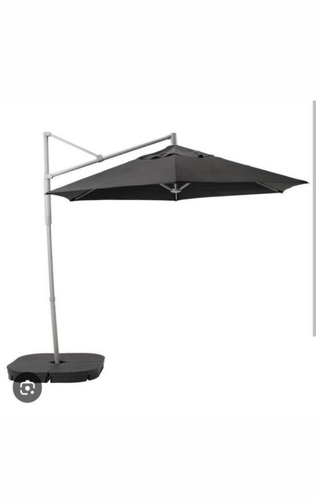 Zweefparasol zwart 300 cm, kantelbaar, waterdicht, verstelba, Ophalen, Zweefparasol, Verstelbaar