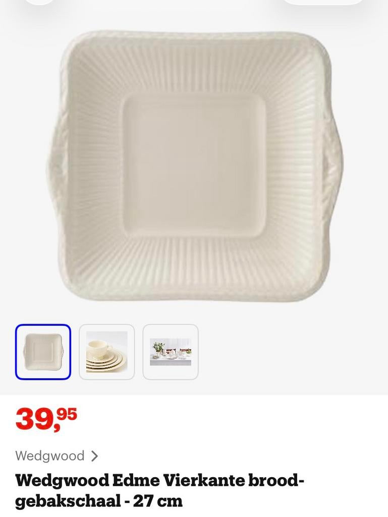 Serveerschaal Wedgwood Edme Plain, Ophalen of Verzenden, Wedgwood, Aardewerk, Schaal of Schalen